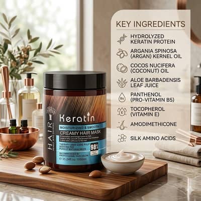 Keratin Hair Mask - Salon Jesi Smoothness Ghar Par