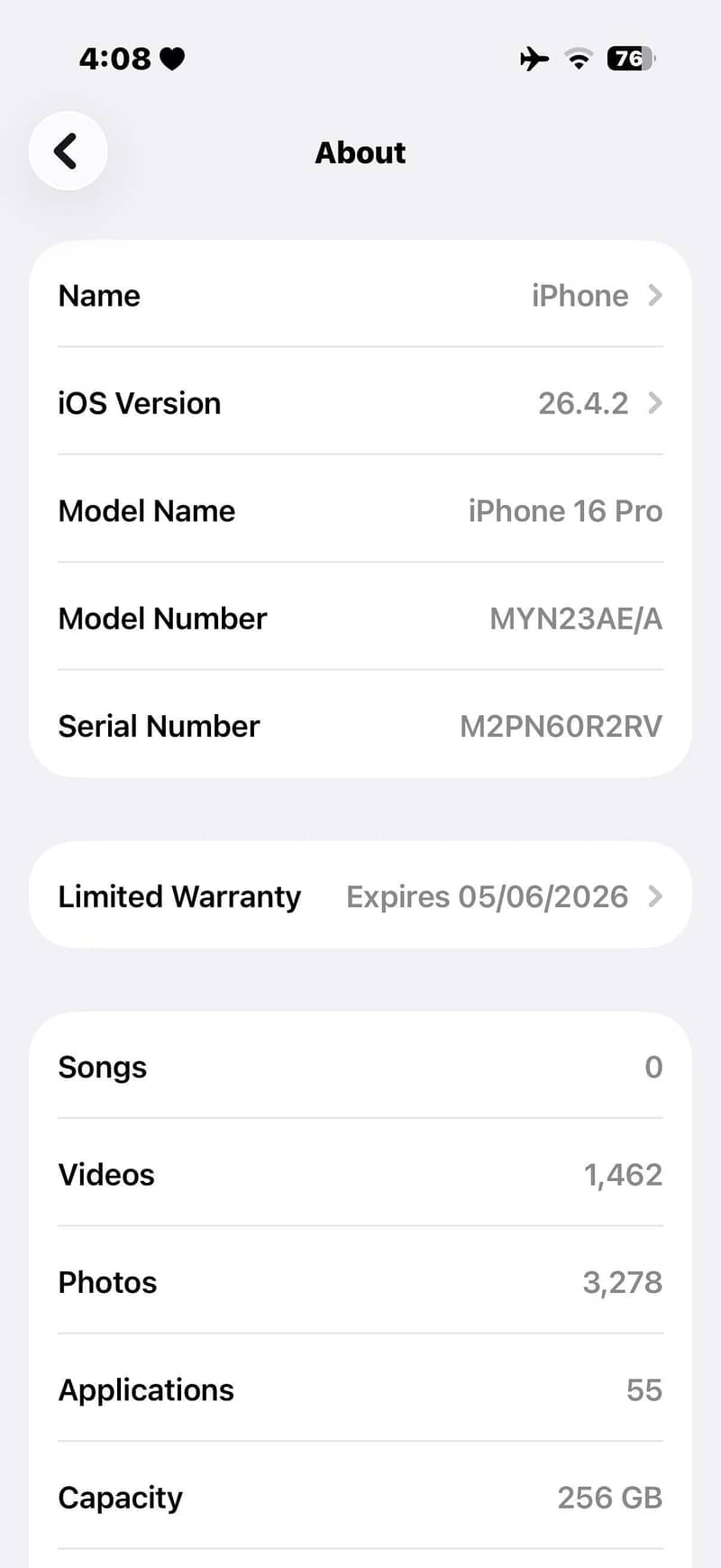 Apple Iphone 16pro 6