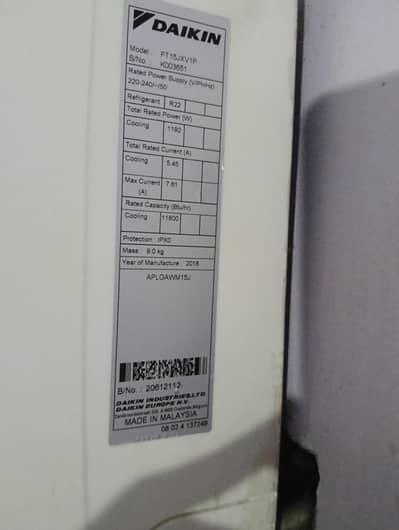 Daikin Malaysia 1 Ton Non inverter