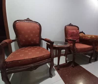 Coffee chair set kaali taali lakri with table