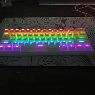 Mechanical keyboard with clicky blue switches( USB c cable included)