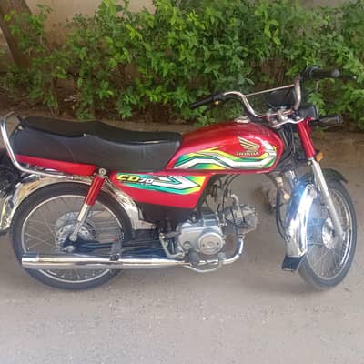 Honda CD 70 2023 Red Color - Clean Bike, File Clear, G-16/3