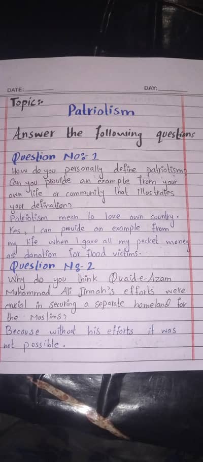 AIOU handwriting assignments