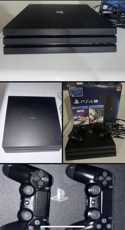 PlayStation 4 pro 1 tb with 2 controllers (almost brand new)