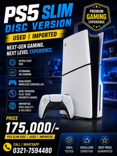 PS5 Slim Disc Version Used Imported | PlayStation 5 Console