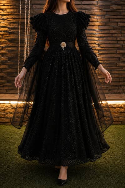 girls black frock