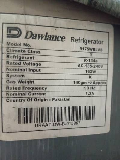 Dawlanc fridge for sale in good condition