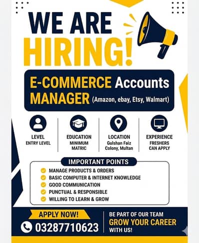 E commerce Office job