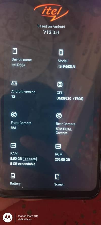 Itel P55 16 256 gp ha