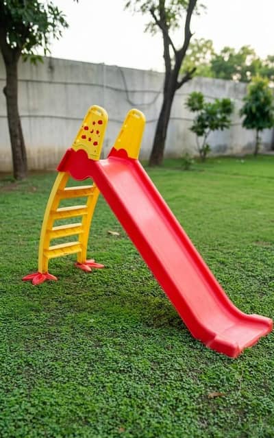 Durable Red & Yellow Kids Play Slide (Perfect Condition