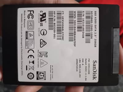 256 GB SATA 2.5 SSD