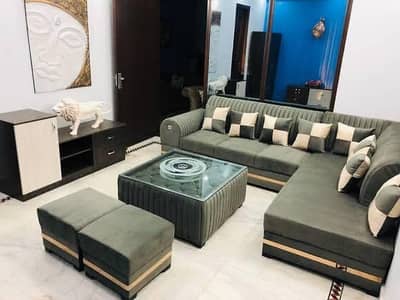 7 Seater L shape sofa set-Sofa set-Poshish sofa - Sofa for urgent sale