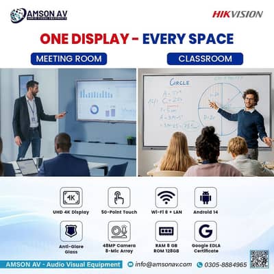 Hikvision Touch Screen LCD Panel | 4K UHD Display  Interactive Panel