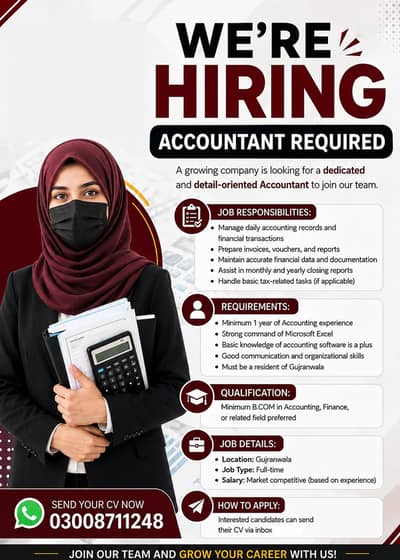 Female Accountant Require