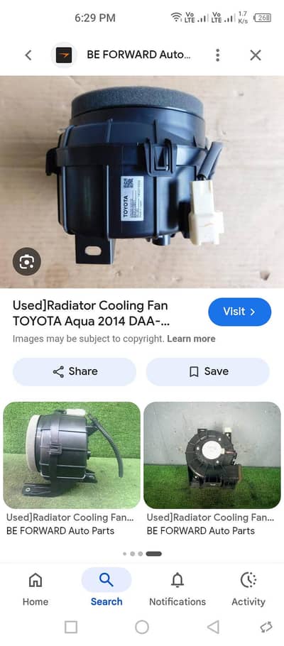 Toyota aqua hybrid Betry cooling fan made in Japan orgnl