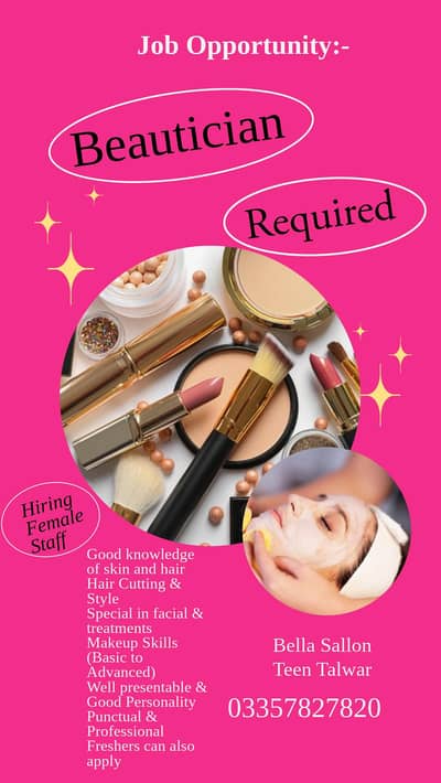 Beautician Required