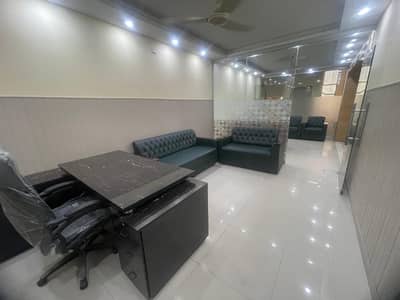 Semi furnished office space available for rent in bahria town phase 4 Civic centre main circle reasonable rent