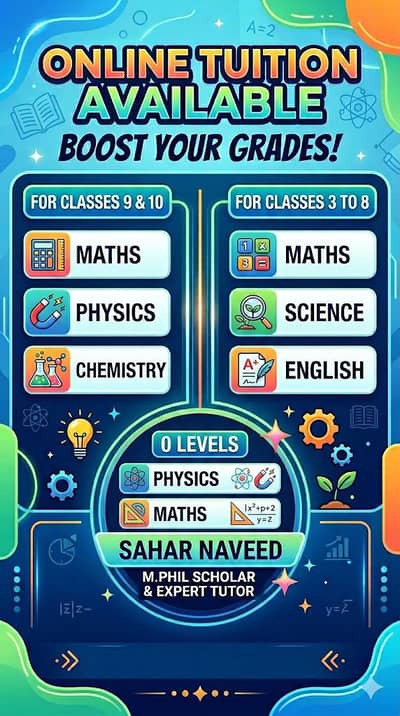 Online and Physical both Tuitions Available