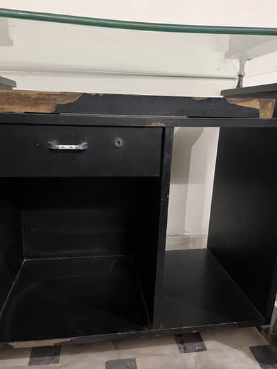 Computer Table with Glass Top / Study Desk with Drawer
