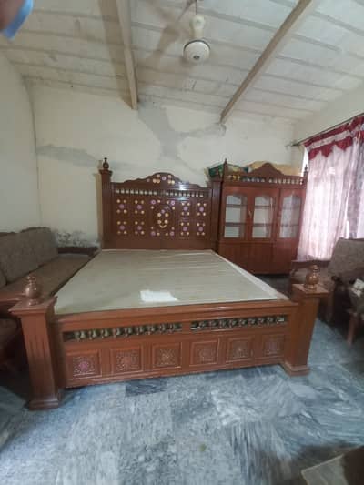 BED with Side Table and Dressing table and Dinning Set Organizer