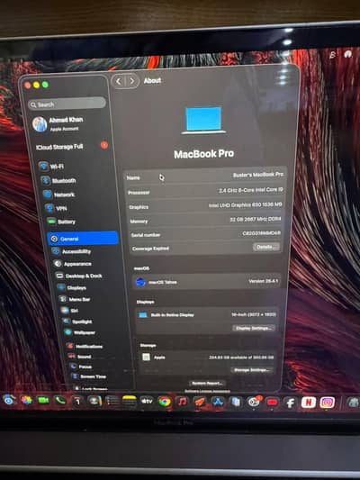 Macbook Pro 2019 i9 32 Gb