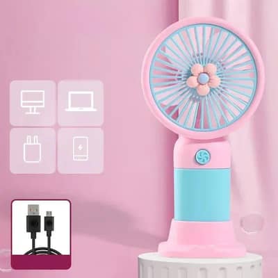 Rechargeable Foldable Neck & Table Fan With Night Light (Portable)