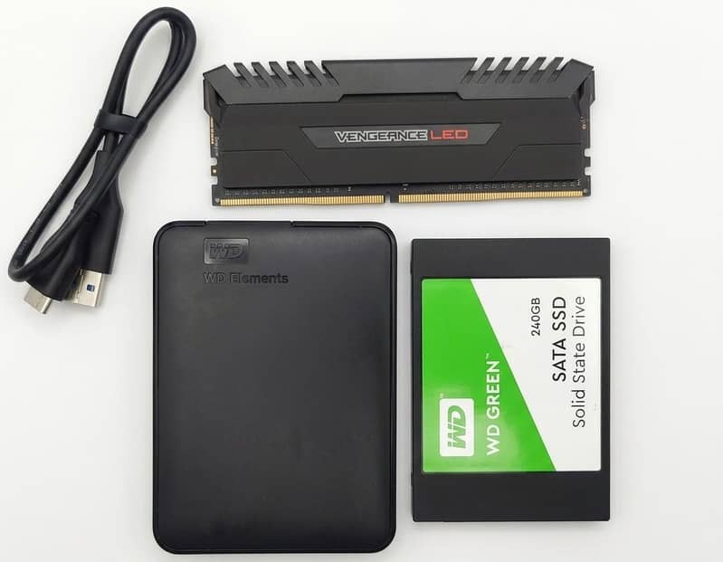 External hard disk & RAM 0