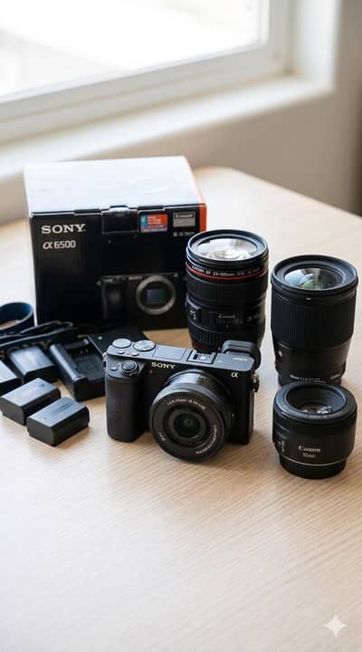 sony a6500 mannerless camera different lens