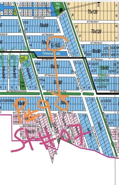 1 Kanal residential Plot for urgent sale in E16/2 CDECHS Islamabad