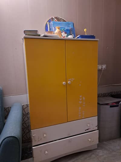 Solid wood, deco painted wardrobe