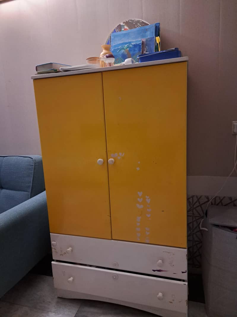 Solid wood, deco painted wardrobe 1