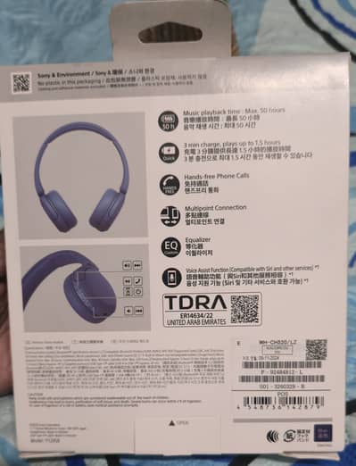 SONY WH-CH520 Wireless Headphones || Blue ||
