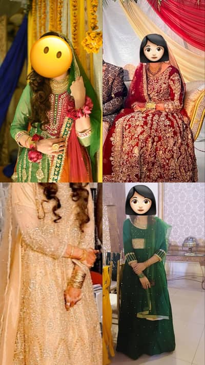 Barat Valima Mehndi Suit for Sale