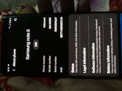 Samsung Mobile Note 8 pta single sim