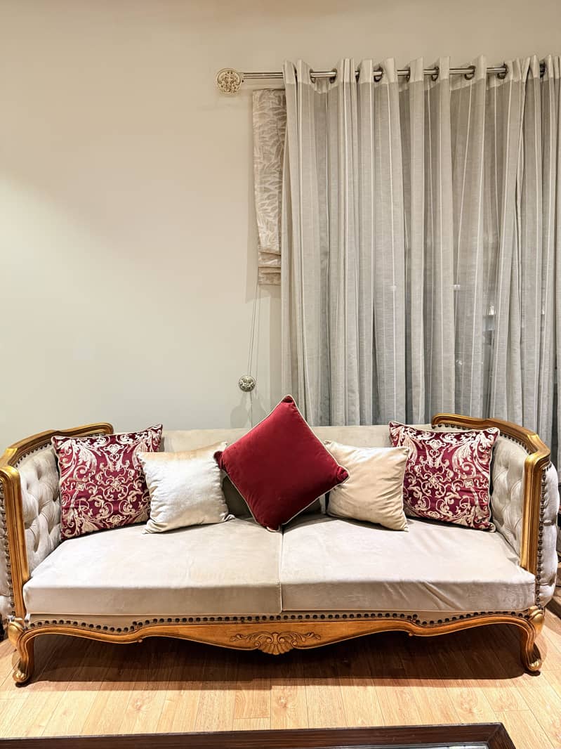 Formal 3 seater double sofas. 1