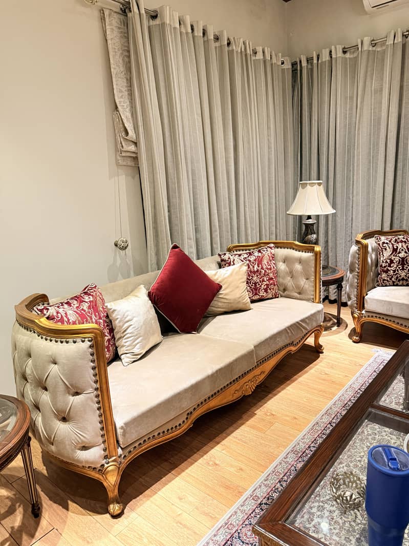 Formal 3 seater double sofas. 2