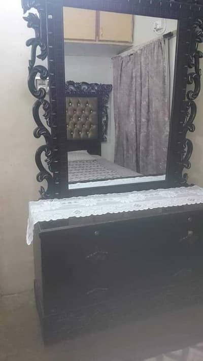 king size bed set with side tables and dressing table