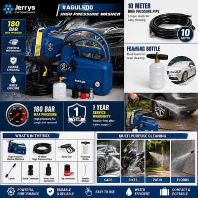 JERRY 180 BAR PRESSURE WASHER CAR WASBH SOLAR WASH WATER
