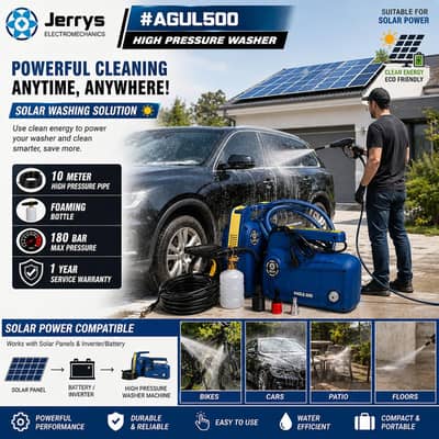 JERRY 180 BAR PRESSURE WASHER CAR WASBH SOLAR WASH WATER