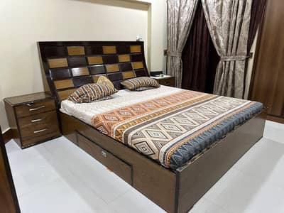 Complete Bed set with molty foam mattress & Dressing and Cupboard