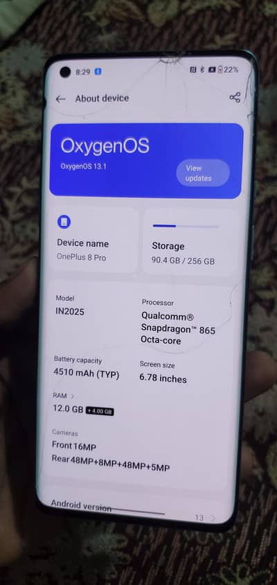 One Plus 8 Pro 12/256 with 65 watt Orignal Charger