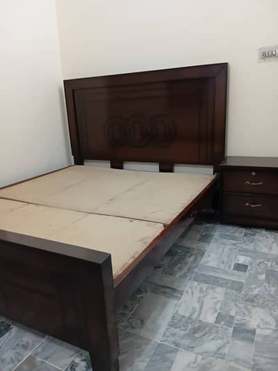 Solid wood full size double bed
