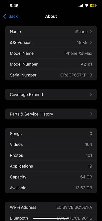 IPHONE XS MAX DUEL SIM PTA PROVE