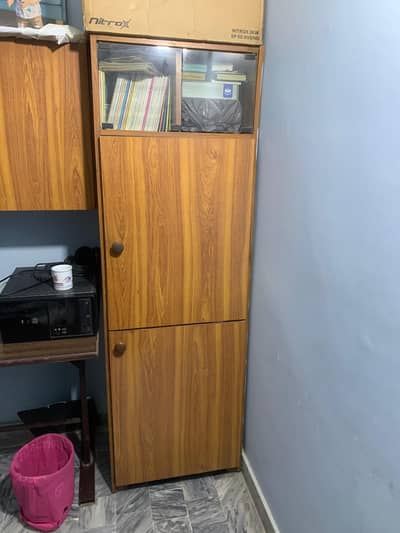 wooden bookcases and shelves