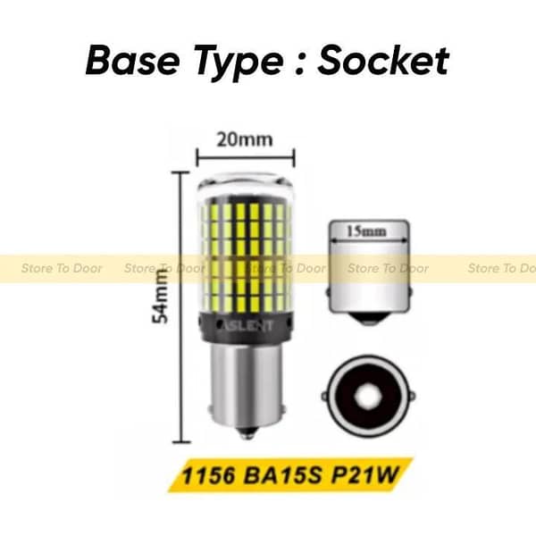 CANBUS White LED Reverse Light Bulbs For Car (Pack of 2) 1156 BA15s 12V 10W Waterproof, High Quality, Super Brightness Hazard / Blinker led Lights