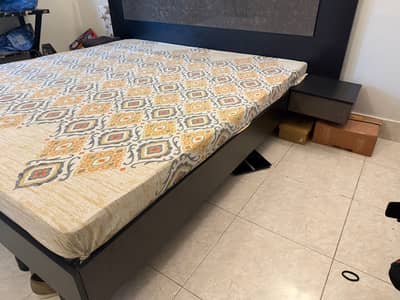 Habitt Novak bed, with attached side tables and brand new mattress