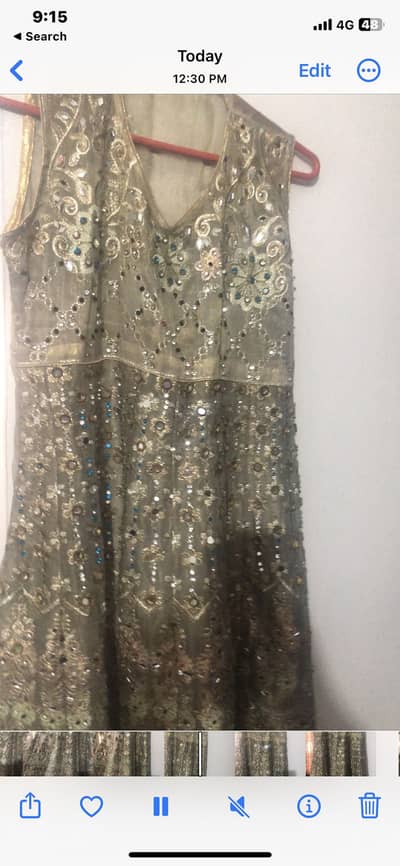 Short frock with sheesha work