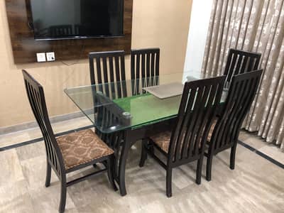 wooden dining table