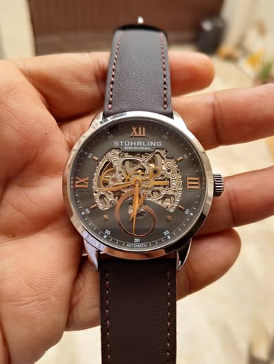 Stührlling original automatic skeleton watch excellent condition