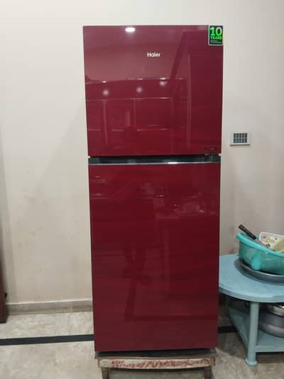 Haier Double Door Fridge Red Coloer  | 10 year compressor warranty